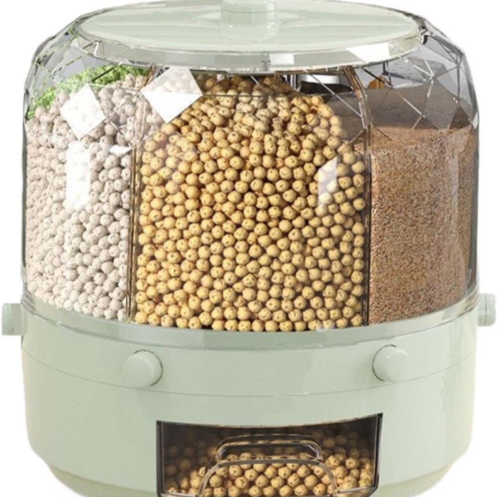 Multi-Compartment Green Food Storage Dispenser